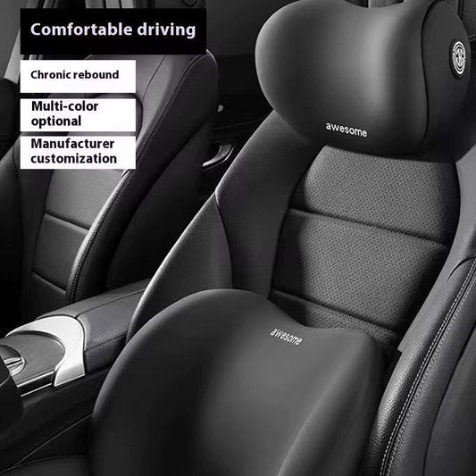 🚘💺 OREILLER DE SOUTIEN LOMBAIRE & OREILLER CERVICAL POUR VOITURE Conduisez en tout confort avec notre kit complet pour siège auto !