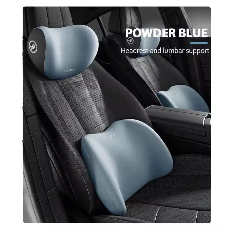 🚘💺 OREILLER DE SOUTIEN LOMBAIRE & OREILLER CERVICAL POUR VOITURE Conduisez en tout confort avec notre kit complet pour siège auto !