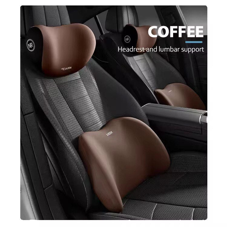 🚘💺 OREILLER DE SOUTIEN LOMBAIRE & OREILLER CERVICAL POUR VOITURE Conduisez en tout confort avec notre kit complet pour siège auto !