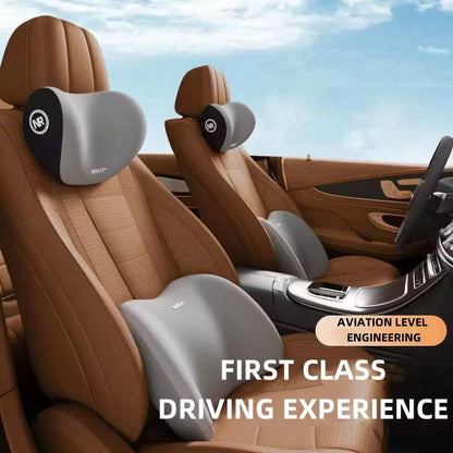🚘💺 OREILLER DE SOUTIEN LOMBAIRE & OREILLER CERVICAL POUR VOITURE Conduisez en tout confort avec notre kit complet pour siège auto !